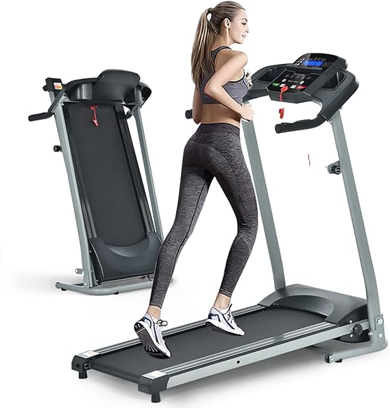 Home Foldable Treadmill with Incllne, Folding Treadmill for Home Workout, Electric Walking Machine 15 Preset or Adjustable Programs 250 LB Capacity MP3