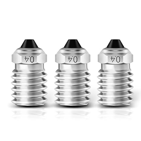 IdeaFormer 3pcs 0.4 mm Bi-Metal Nozzles for Bambulab X1 X1C P1P P1S Extruder Hotend Bimetal Nozzle All Metal Nozzle for Bambu Lab X1 X1C P1P P1S