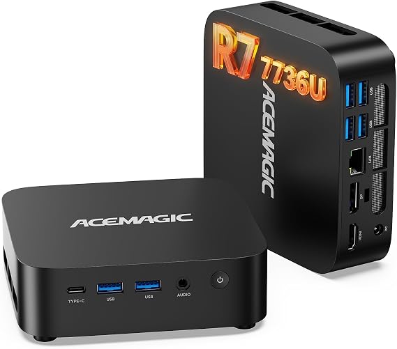 ACEMAGIC M1 Mini PC AMD Ryzen 7 7736U 4.7GHz 16GB LPDDR5 1TB NVMe SSD