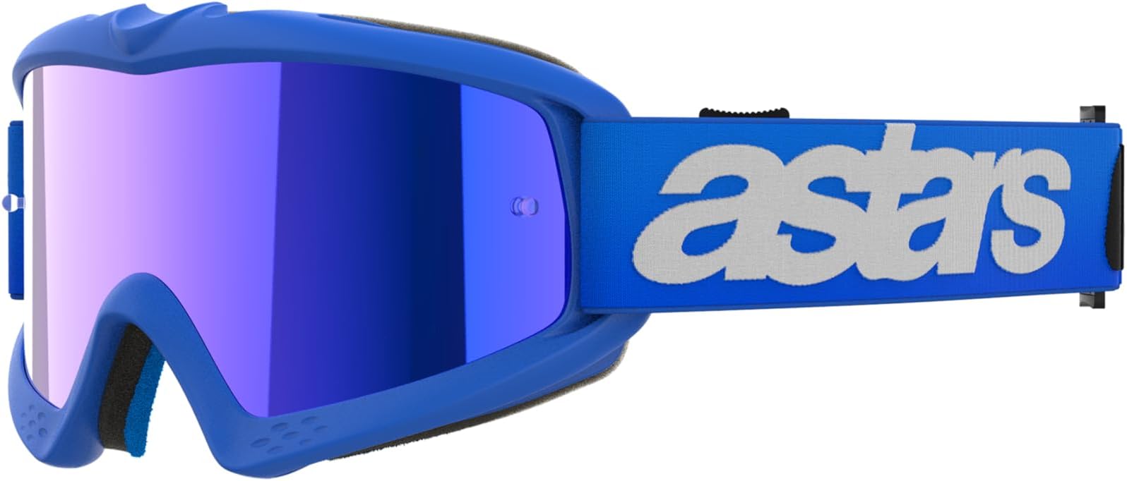 Alpinestars Vision Youth MX ATV MTB Off Road Goggle (Blue - Mirror Blue Lens)