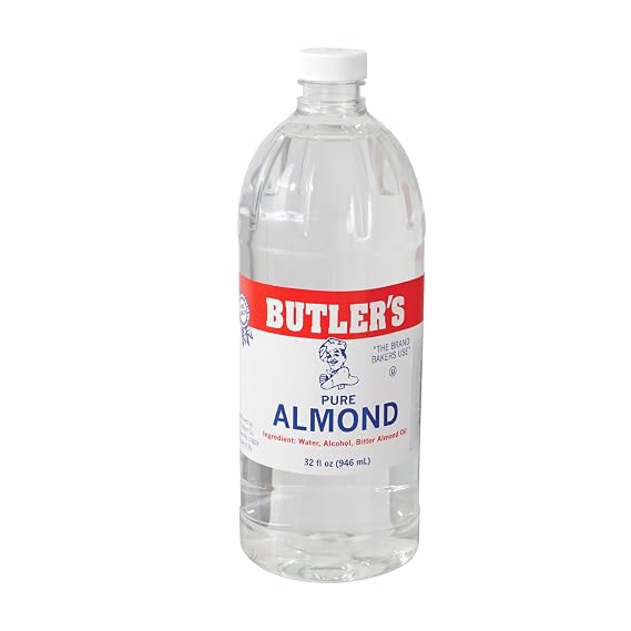 Pure Almond Extract, 32 Fluid Ounce, 1 Quart Bottle, Hampton Distribution