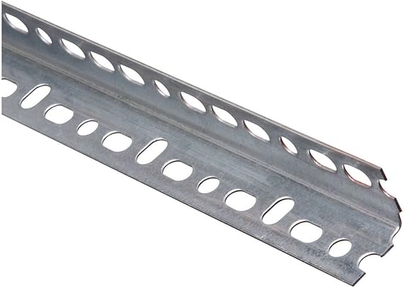 National Hardware N341-123 4021BC Slotted Angle Iron with Holes Galvanized Steel 1-1/4 in x 36 in for Garage Door Openers Frames Tables Workbenches Equipment Stands