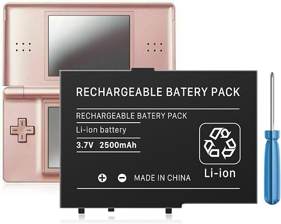 DS Lite Battery, USG-003 2500mAh Li-ion Replacement Battery for Nintendo DS Lite, NDSL Game Player, with Repair Tool Kit (Not for Nintendo DSi, DSi XL, DSi LL)