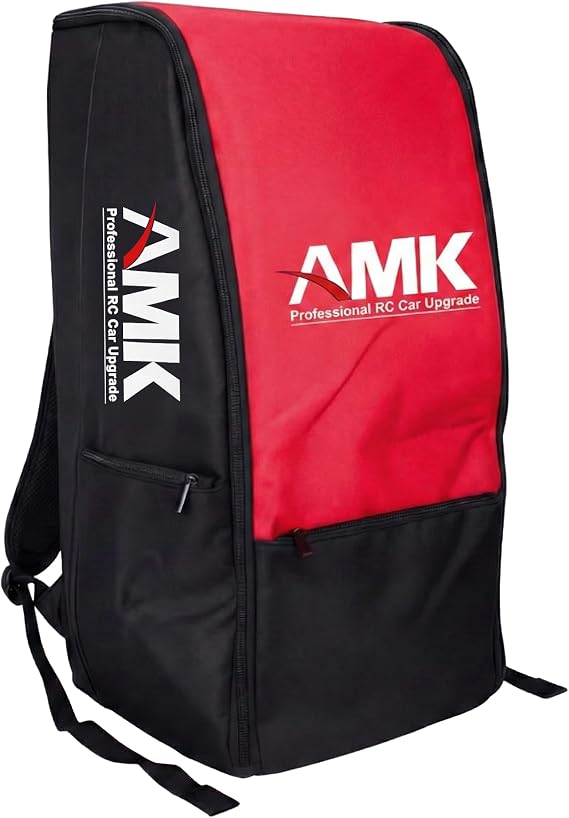 AMK RC Car Backpack, Waterproof RC Car Bag Large Capacity RC Car Storage Bag for 1/8 & 1/10 RC Crawler, Padded Carrying Case with Straps & Multi Pockets for TRX4 TRX6 Axial SCX10 Capra D90 TF2 CC01