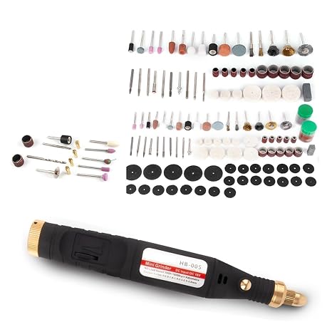 5000-18000 RPM Adjustable 5 Speed Electric Drill Grinder Engraver Pen Mini Drill Rotary Tool Grinding Machine 165Pcs Tip for DIY Working(AZ-HB-005 SetD)