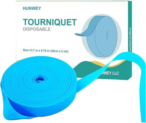 50pc- Medical Tourniquet Fist Aid Tourniquets for Travel First Aid Kit Training Blood Drawing (50 pc)