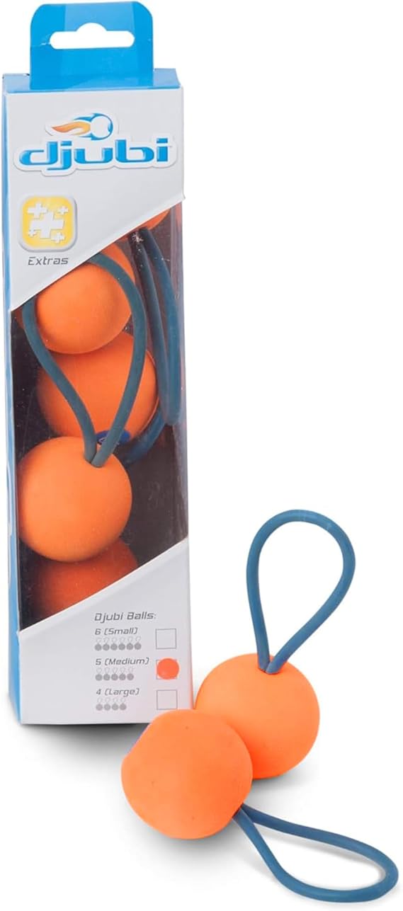 Djubi Slingball Medium Ball Refills, 5 Balls, Continue The Ultimate Game of Catch, Indoor & Outdoor Sports Toy for Kids & Adults