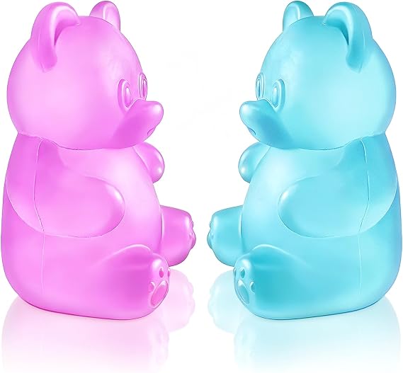 2 Pcs Gummy Bear Fidget Squeeze, Stress Ball Relief, Filled Squishies Stress Relief Birthday Gifts Party Favors, Classroom Prizes