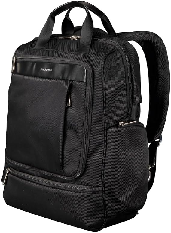 Ricardo Beverly Hills Rodeo Drive 2.0 Softside Backpacks, Lightweight, Unisex, Stylish, Black, 16-Inch Laptop Backpack