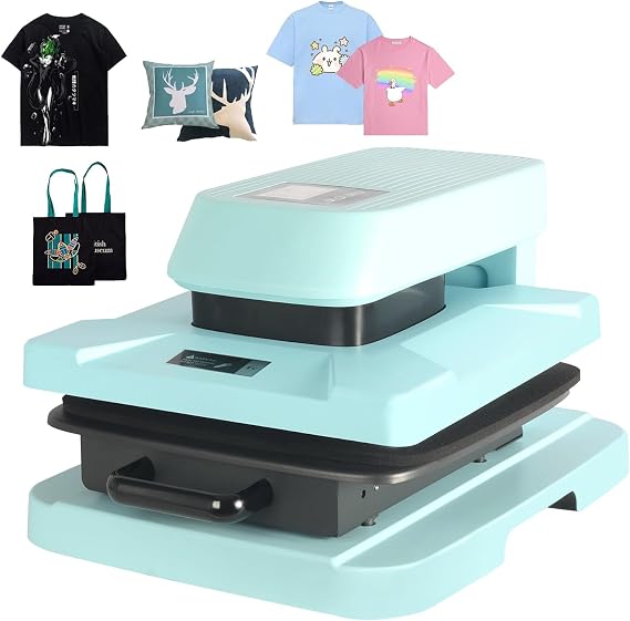 Auto Heat Press Machine - Printing Machine for Sublimation 15" x 15" (38cm x 38cm) - HTV Heat Transfer Vinyl Sublimation Press, Perfect for T Shirts/Fabric/Clothes