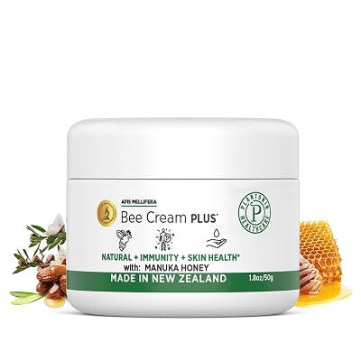 New Zealand - Bee Cream Plus, Natural Manuka Honey for Acne and Sensitive Skin, Bee Cream for Face, Manuka Honey Skin Care and Repair, 1.8 oz 50 g