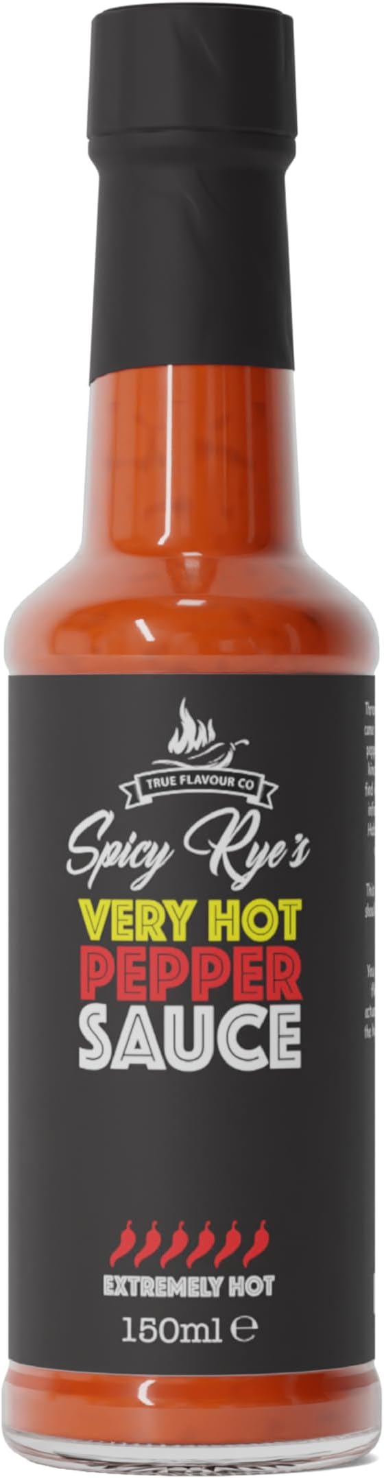 Spicy Rye's Very Hot Pepper Sauce - Smooth, Extremely Hot Chilli Sauce with Carolina Reaper, Ghost Pepper, Habanero and Scotch Bonnet Chillies (Pack of 1)