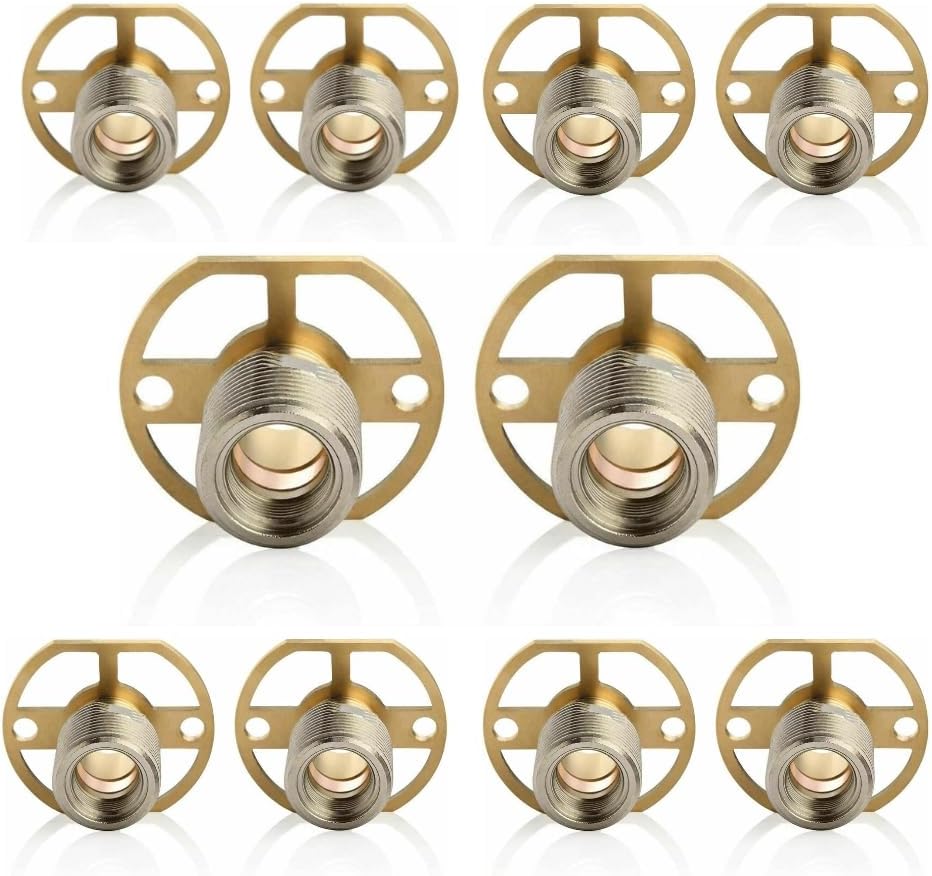 Easy Shower Mounting Systems Kit for Strong Shower Valve Connections and Leak Free installations - BSP Wall Mounting Bar Valve Fixing Brackets for Bar Shower Or Bath Mixer Tap (5 x Pairs, 5, Pair)
