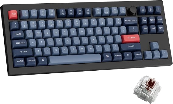 Keychron V3 Max TKL Wireless QMK Mechanical Keyboard, 2.4 GHz & Bluetooth