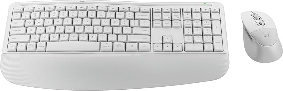Logitech Signature Comfort Plus MK880 Keyboard and Mouse Combo - Off White