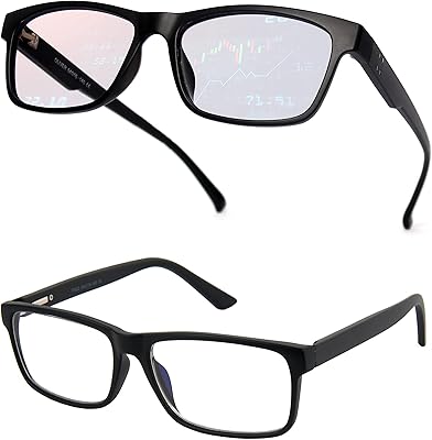 2 PACK of Blue Light Blocking Glasses- Anti Fatigue Blue Light Computer and Digital Eyestrain Gaming Glasses Powerful Blocker Prevent Headaches Video Gamer Glasses