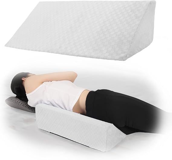 Bed Wedge Pillow for Side Sleeping Foam Filled Body Positioning