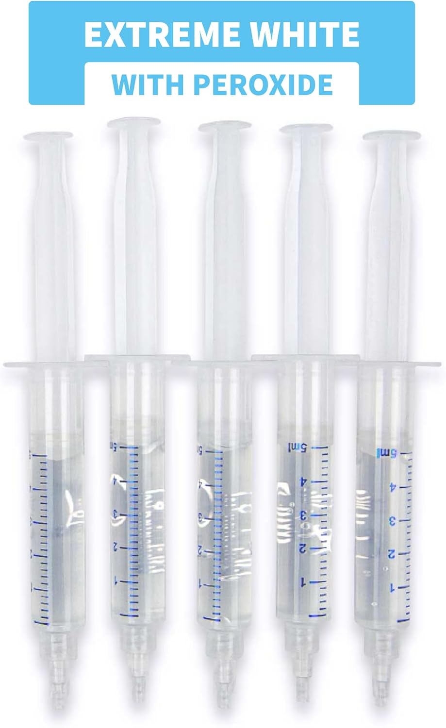 SOVA White - Teeth Whitening Replacement Gel - Peroxide for Extreme Whitening - 5 Pack - BPA, Latex, Phthalates & PVC Free
