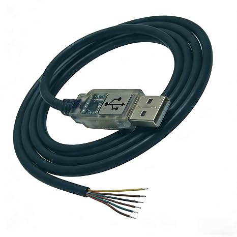 TTL-232RG-VIP-WE USB to TTL Serial Cable Adapter with FT232RQ Chip, 3.3V Logic Level with Wire Ends, for Debugging and Programming Arduino, Raspberry Pi, ESP32, STM32