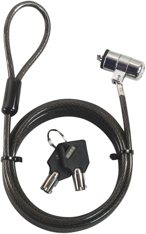 Sendt 10 Foot Black Notebook/Laptop Keyed Lock Security Cable Extra Long!