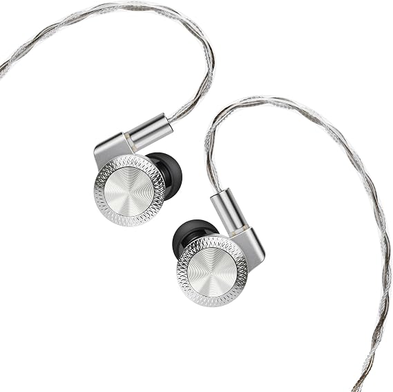 ARTTI T10 Pro Wired Headphones, in-Ear Monitor Earphones, Dual Magnetic Circuit 14.2mm Planner Driver HiFi Earbuds, Full Metal Housing Gaming IEM, 3.5mm&4.4mm 2-in-1 Detachable OFC Cable (Silver)