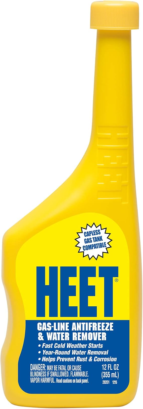HEET Water Remover & Gas Line Antifreeze, 12 oz | Removes water from fuel systems and helps prevent fuel line freeze-up during winter and year-round use.