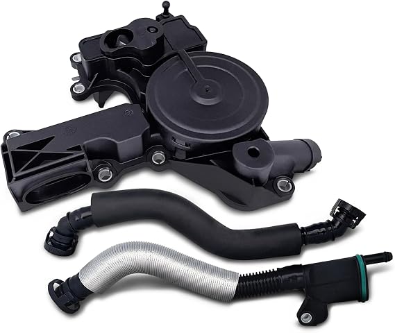 PCV Crankcase Vent Valve Breather Hose Kit - Compatible with Audi VW 2.0L Turbo A3 8P, A5 B8, Q5, TT, Golf GTI MK5, MK6, Jetta, Passat B6, Tiguan - Replaces 06H103495AH, 06H103495AC, 06H103495E