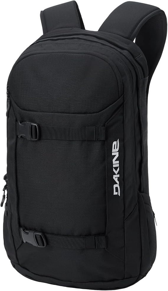 Dakine Mission Backpack 25L - Ski Snowboard Travel, Black | ROLL YOUR GEAR WITH EASE, ORGANIZED SKI CAPACITY, SECURE LOCKABLE ZIPPER, SMOOTH-ROLLING TRAVEL, BUILT FOR TRAVEL