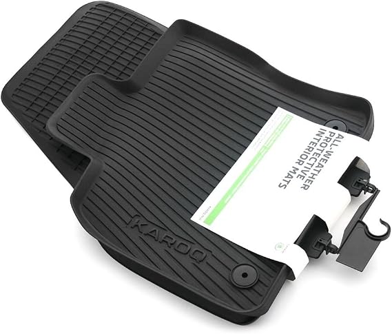 Skoda Karoq 57B061502 Rubber Floor Mat Set Front Black [Energy Class A]