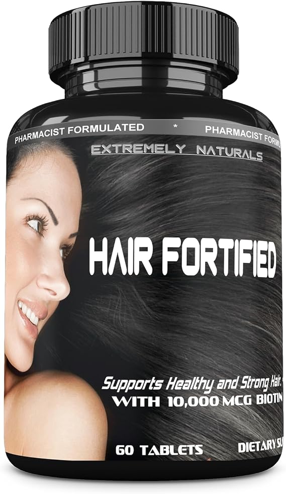 Hair Fortified Advanced Hair Growth Support Supplement | Biotin, Collagen, Saw Palmetto, Keratin, MSM | Nutritional Support for Thinning Hair | Hair Grow Vitamins. Hair Fall Support. 60 Tablets