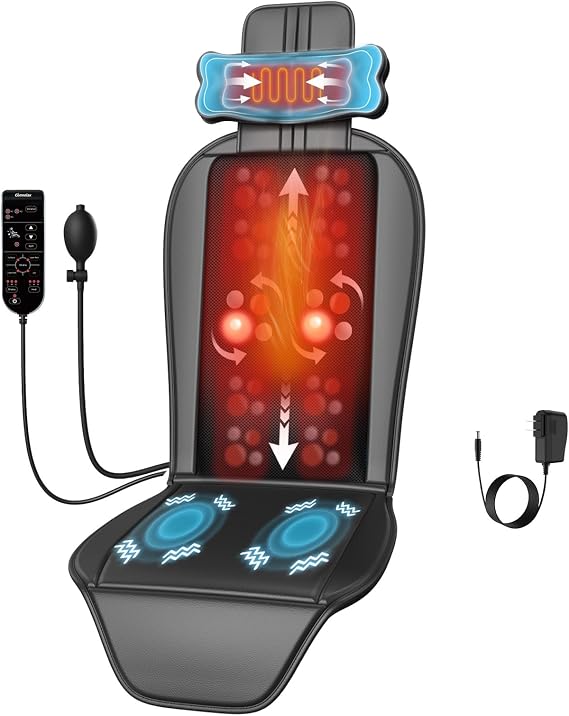 Shiatsu Massage Cushion,Kneading Massager for Full Back,Seat Massager for Office