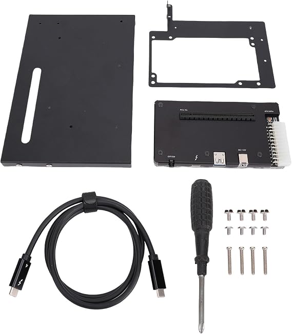 ciciglow PCIe 16X eGPU Dock, External GPU Docking Station, eGPU Enclosure Graphics Card Extension with ATX24Pin Interface, 1M Data Cable, ATX Bracket