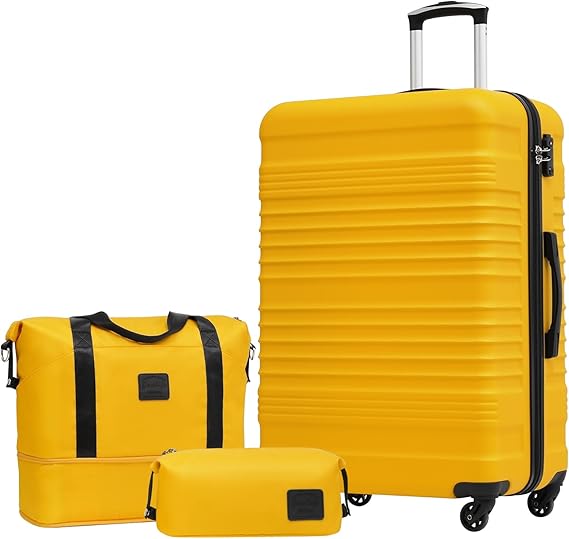 COOLIFE Luggage Sets 3 Piece 28 Inch Suitcase Large ABS+PC Hard Shell TSA