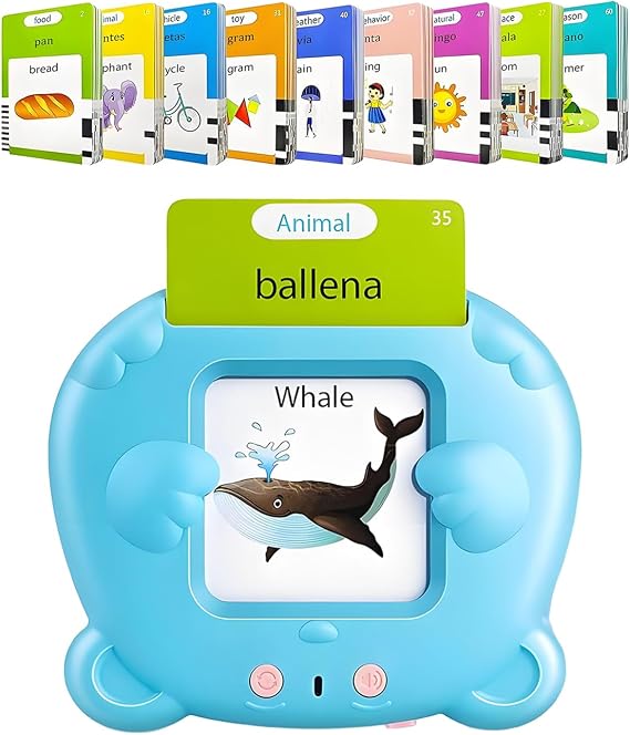 Talking Flash Cards for Toddlers - Pocket Speech Talking Flashcards 510 Words with Voice Educational Toys for Nursery Car Kindergarten