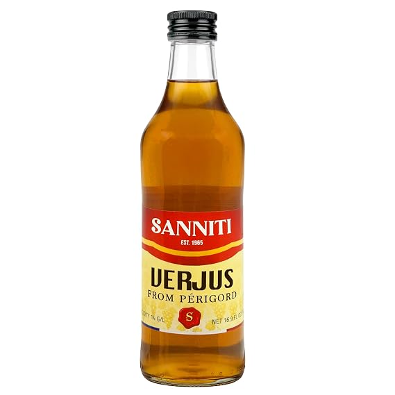 Sanniti Verjus from Perigord, 16.9 Fl Oz French Green Grape Juice, 14 g/L Acidity, Product of France, Gourmet Alternative to Vinegar & Lemon Juice