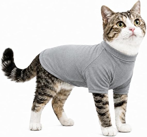 Lovelonglong Dog Pullover Sweatshirt Autumn Winter Cold Weather Dog T-Shirts for Small Medium Large Size Dogs Chihuahua Clothes Gray XS