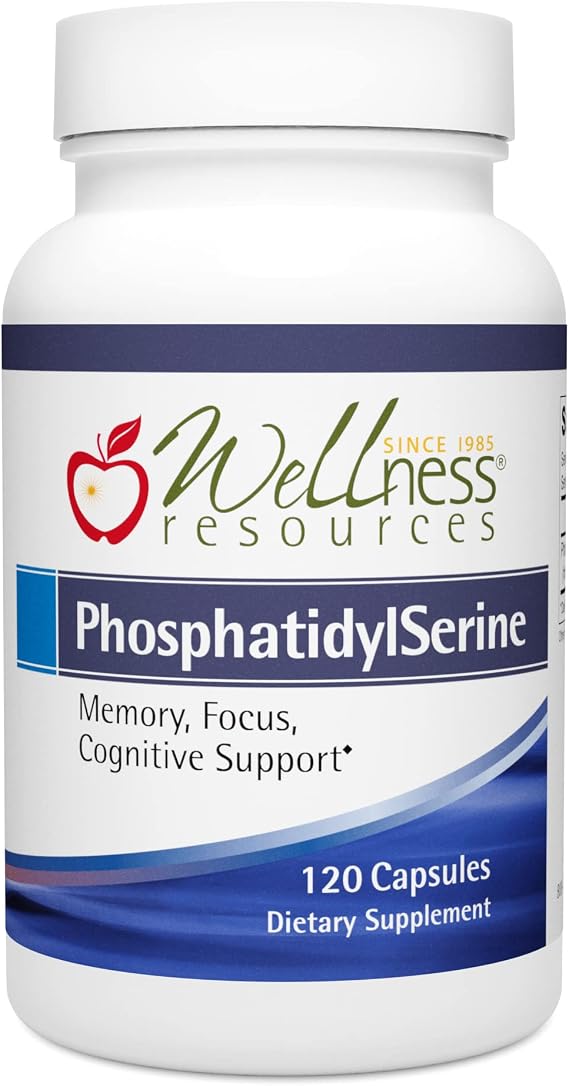 Wellness Resources PhosphatidylSerine Soy-Free Sunflower Source (100mg, 120 Capsules) Non-GMO, Vegan ...