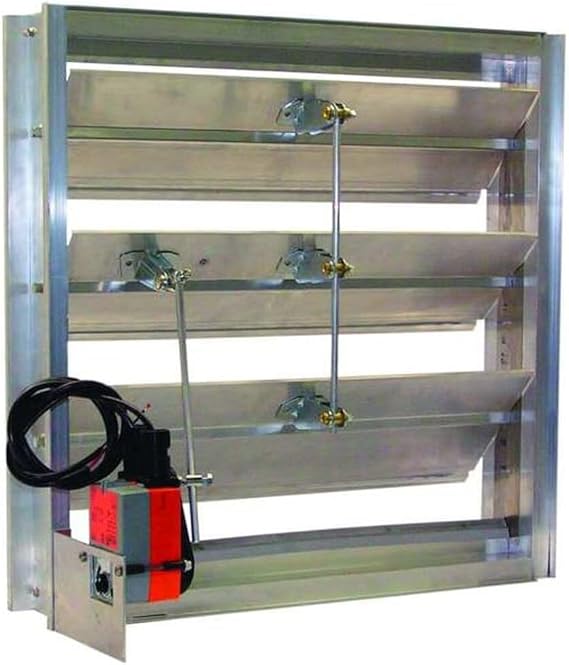 Dayton Flanged Frame Motorized Damper,100-240V 5NKK8-1 Each