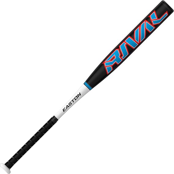 Easton | RIVAL Slow Pitch Softball Bat | Approved for Play on All Fields | Loaded | 12" Barrel | 34" x 26oz Black/Blue/Red