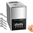Automatic Hot Spring Egg Boiler for Commercial 800W /Electric Egg Poacher Machine 30~90C Egg Cooking Machine Stainless Steel 7.5 * 16 * 11.4inch Size (with 5 Egg Liquid Filter)