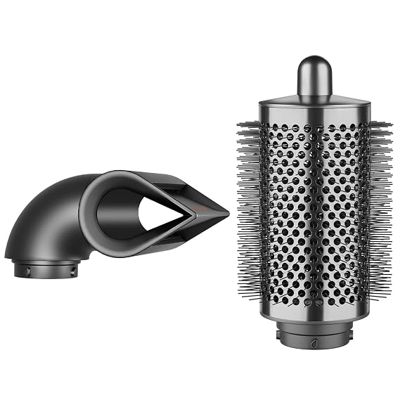 Large Round Volumizing Brush Attachment and Blade Concentrator Attachment Compatible with Dyson Airwrap