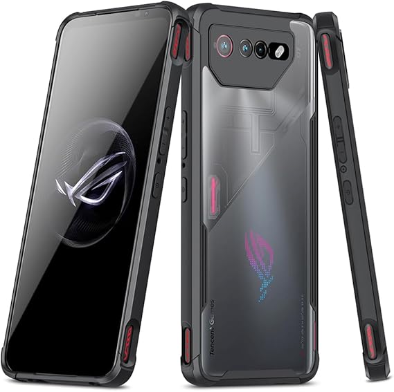 HikerClub Case for ROG Phone 6 and ROG 6 Pro, Slim Fit Non-Slip Bumper Crystal Clear Anti-Yellowing PC Back Protective Cover