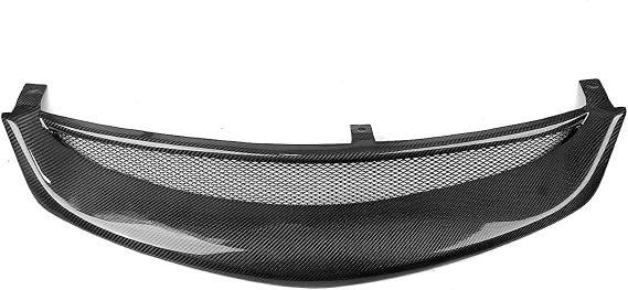 Front Grille Racing Grill Car Upper Bumper Intake Hood Mesh Grid Compatible For Honda Civic Sedan Japan Model 2006 2007 2008(Carbon Fiber)