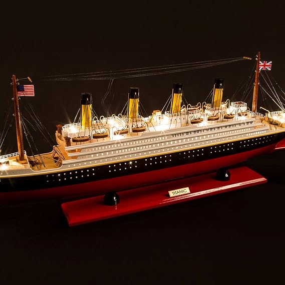 Seacraft Gallery Titanic Model Ship with LED Lights 31" - 3D RMS Titanic Boat Model Decor- Fully Assembled Model Ships of The RMS Titanic
