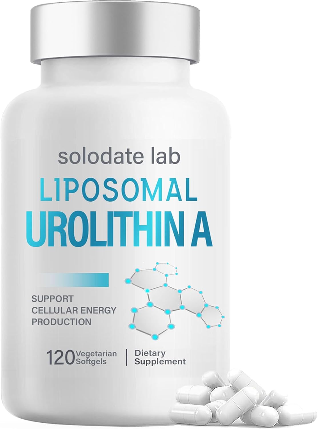 Urolithin A Supplement, Cellular Renewal and Mitochondrial Support for Energy, Healthy Aging & Muscle Strength, 120 Capsules