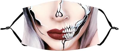 Skull Face Reusable Balaclava Facial Decorations Bandanas Lightweight Funny Skeleton Scarf for Women and Men