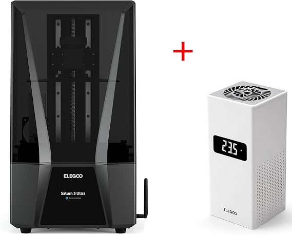 ELEGOO Saturn 3 Ultra MSLA 3D Printer and Smart Mini Heater for Resin 3D Printer