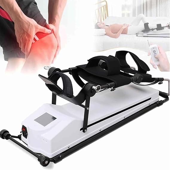 Knee Extension Stretcher, Lower Limb Traction Machine, Leg Training Equipment, Adjustable, for Arthritis/stroke Rehabilitation (L)
