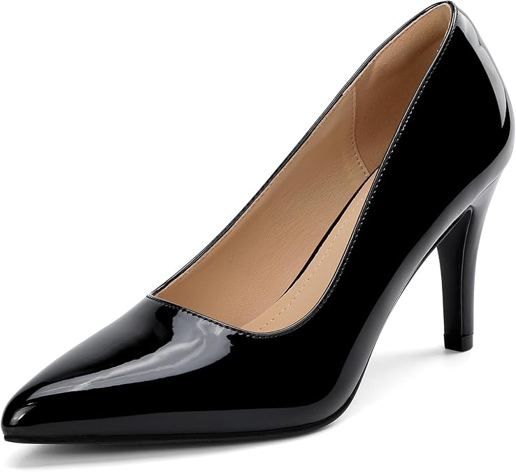 Women's Closed Toe Heels Dress Pointed Toe Pump Shoes