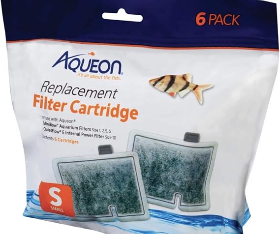 Aqueon Filter Cartridge Small/6 Pk - Aquarium Filter Cartridge - 6 Count